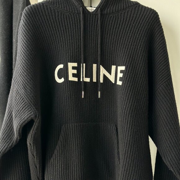 Celine Oversized Knit Hoodie - Picture 1 of 6